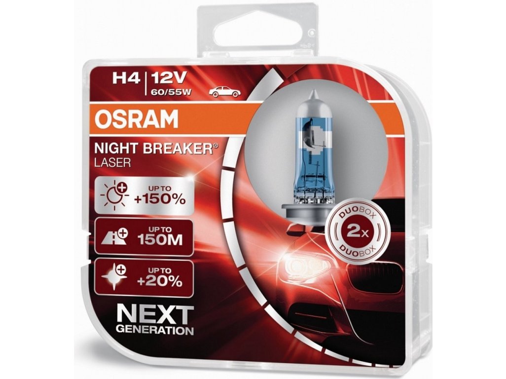 Osram Night Breaker Laser 64193NL-HCB H4 P43t 12V 60/55W